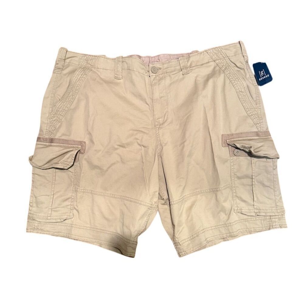 George Khaki Cargo Shorts Relaxed Fit Size 46